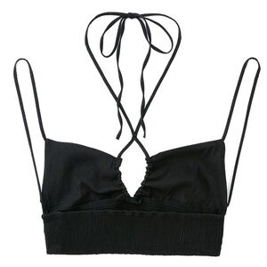 NWOT Zara Black Strappy Halter Top